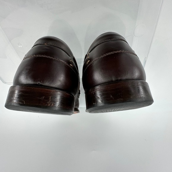 H.S. Trask Tassel Loafers Mens 13M Brown Leather Preppy Academia Made in Brazil main image 4